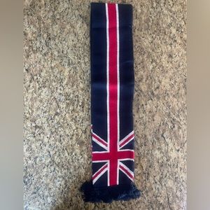 Scarf. Double Knit Thermal. Union Jack woven